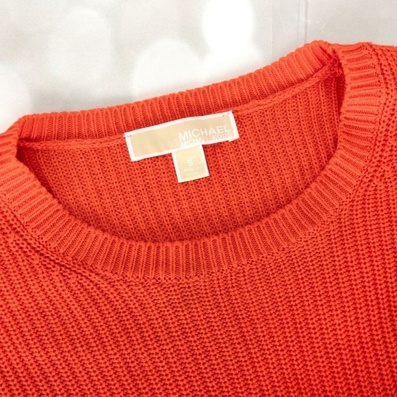 Michael Kors Designer Pull Over Crew Neck Sweater Top W/Gold Grommet Side Ties - Picture 5 of 9